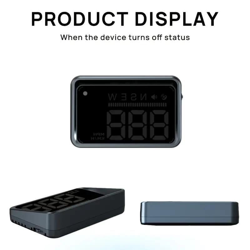 KUOWEIHUD Car HUD Head-up Display Universal Fit for All Models Digital Speedometer MPH LED Ambient Lighting Speed Alert ABS+PC Material 99.5*65*20 mm