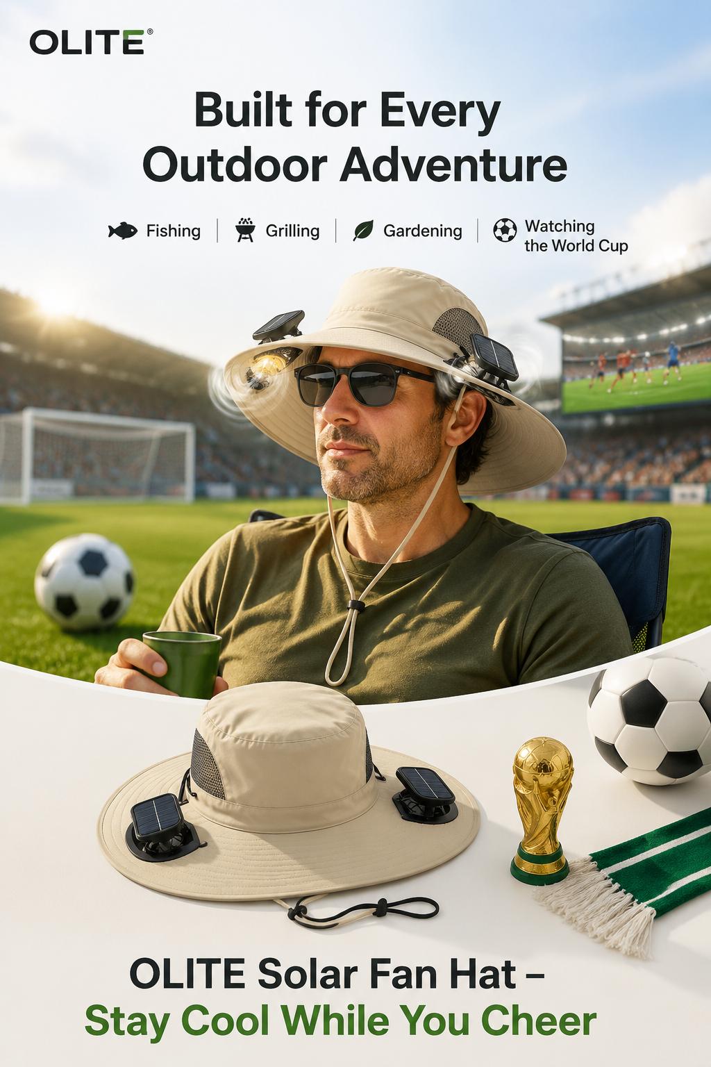 New Solar-Powered Outdoor Cooling Fan Hat — Sun Protection Hat with Solar Fan | Dual-Power Rechargeable Fan | Outdoor Water-Resistant Fan | Ideal for Sporting Events | Unisex Design | TikTokShopSpringGlowUp Sun Bucket Hat Lightweight Golf Hat