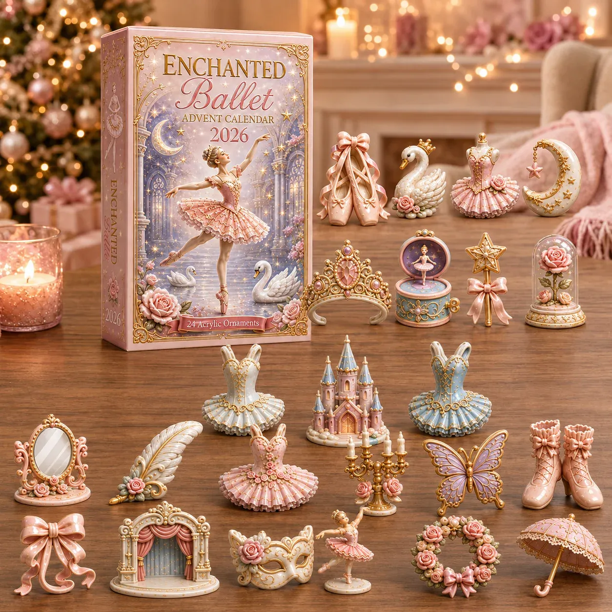 Ballet Advent Calendar collection with unique acrylic charms