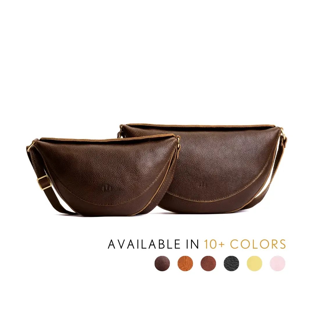 Leather Koala Sling Bag – Premium Leather Crossbody Shoulder Bag for Travel & Everyday Carry – Adjustable Strap, Magnetic Closure