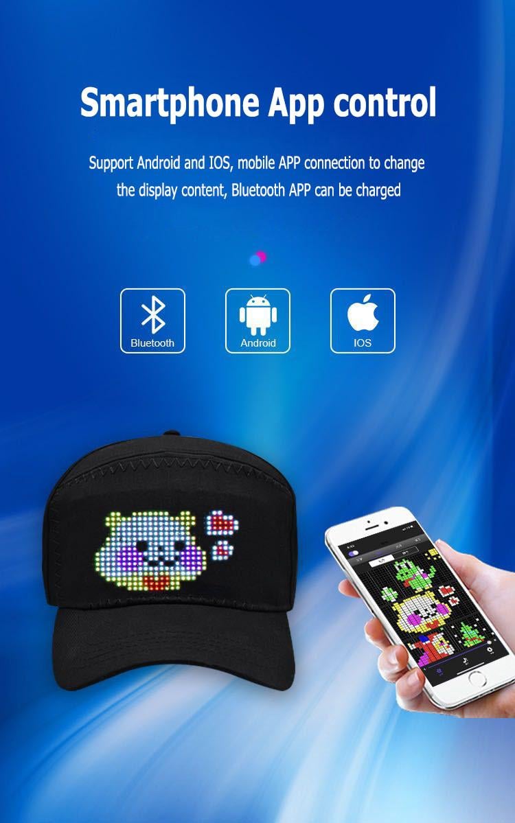 Visor de LED para chapéu 4