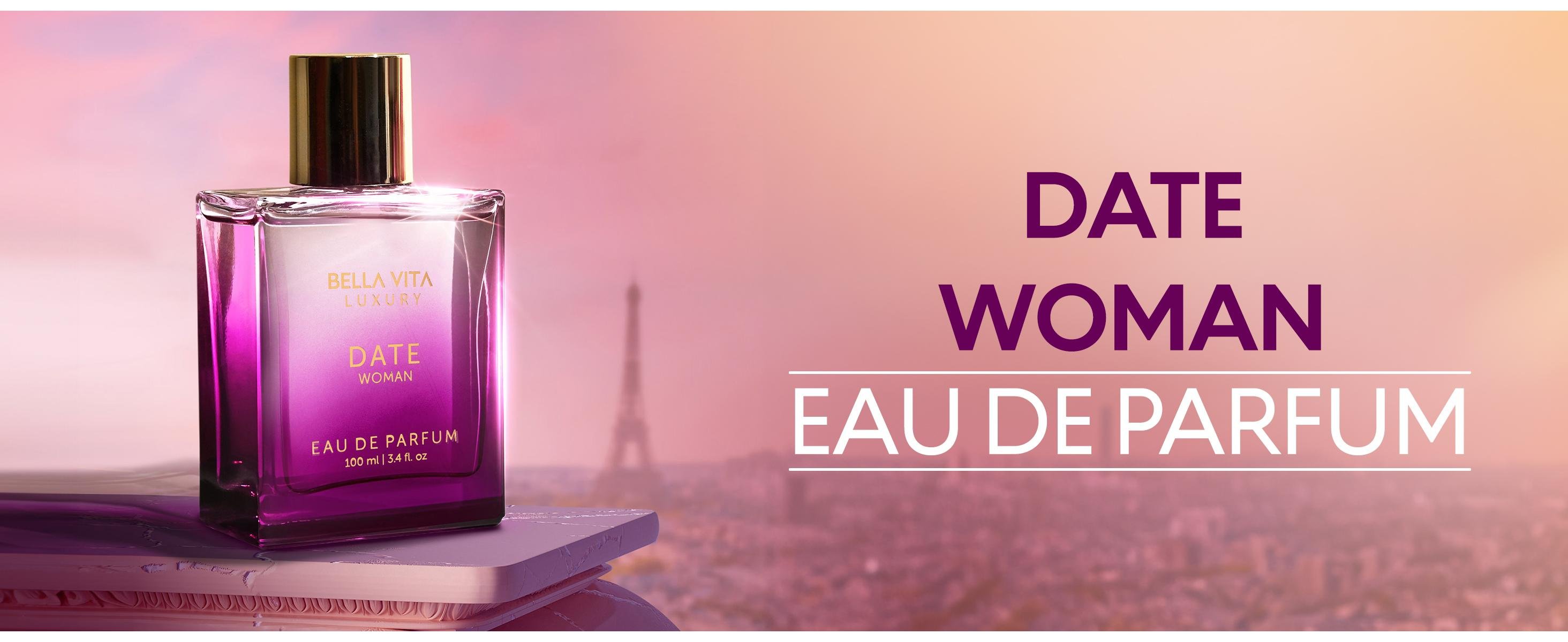 Bellavita Luxury DATE Woman Eau De Parfum 100ML | Romantic Women Perfume | Long Lasting Floral Fruity Fragrance | Perfume for Women | Women Perfume Gift Set | Women’s Day Special Bellavita Luxury DATE Woman Eau De Parfum 100ML | Romantic Women Perfume | Long Lasting Floral Fruity Fragrance | Perfume for Women | Women Perfume Gift Set | Women’s Day Special