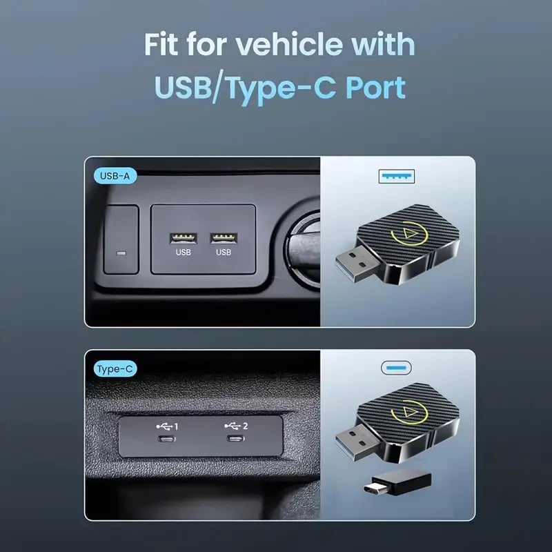 1pc   2 in 1 usb c dongle for iphone   portable   supports   phone calls navigation universal   built in wireless technology without battery details 2
