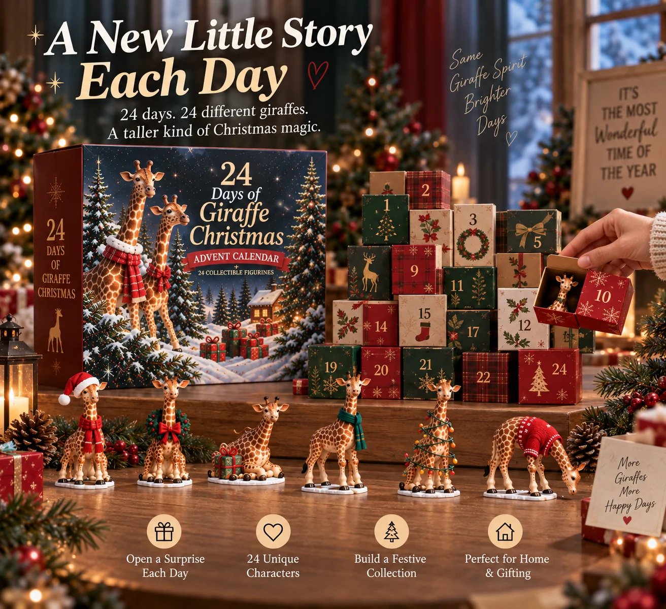 24 Days of Giraffe Christmas daily surprise collection