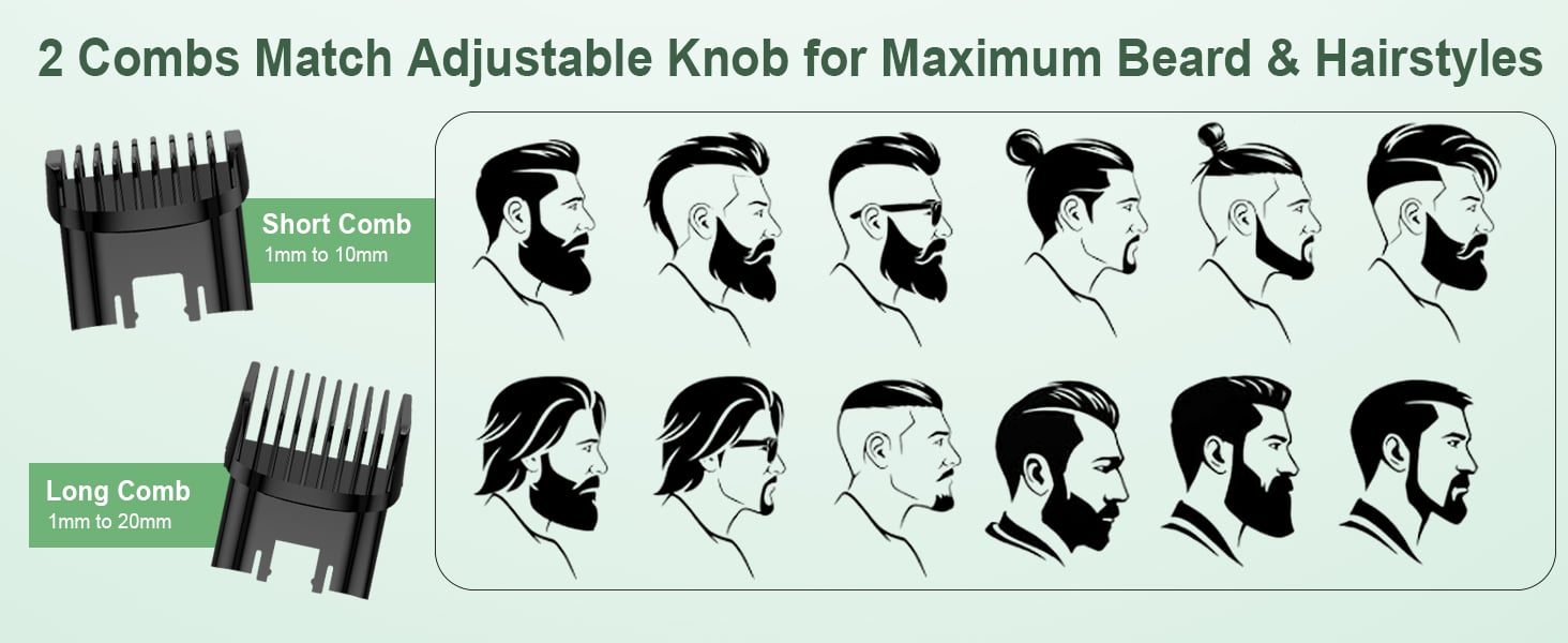 内置真空胡须修剪器