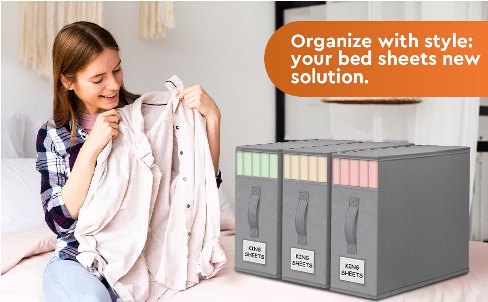 bed sheet organizer and storage bed sheet organizer and storage