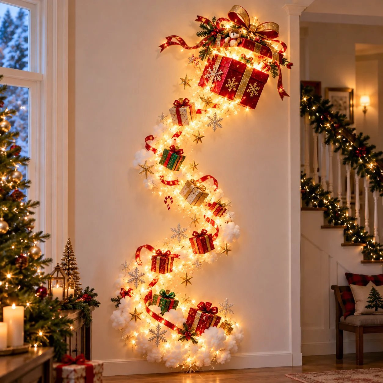Christmas Magic Trail Wall Light display