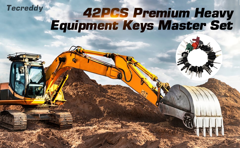 42 Heavy Equipment Keys Master Set, Construction Ignition Key
