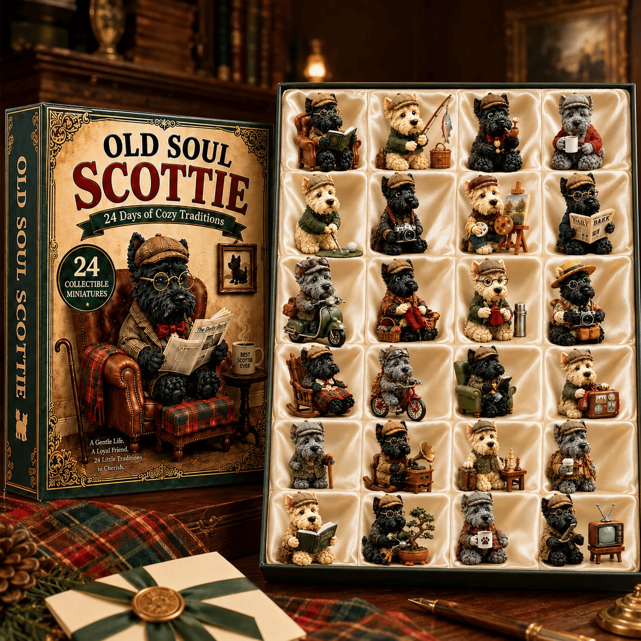 Scottish Terrier Christmas miniature collection