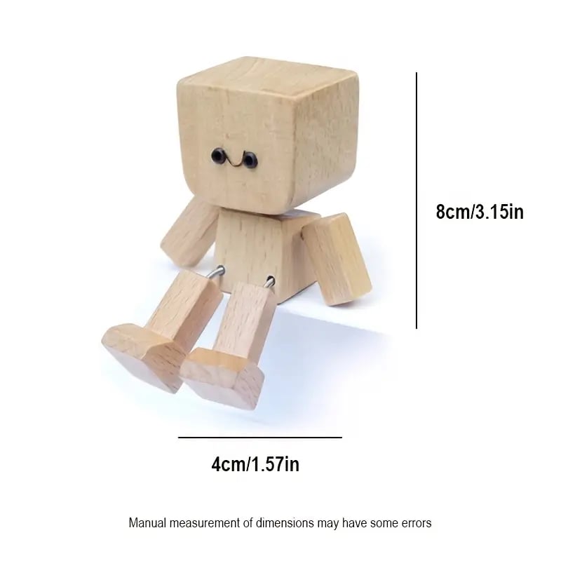 a little wooden figure that decorating your computer study desk or office a accessory and is an ideal gift for this creative and cute ornament is suitable for graduation birthdays and celebrations details 2