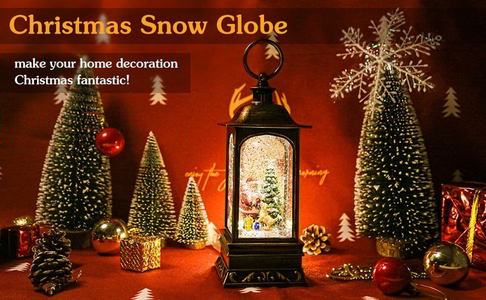 Christmas snow globe light