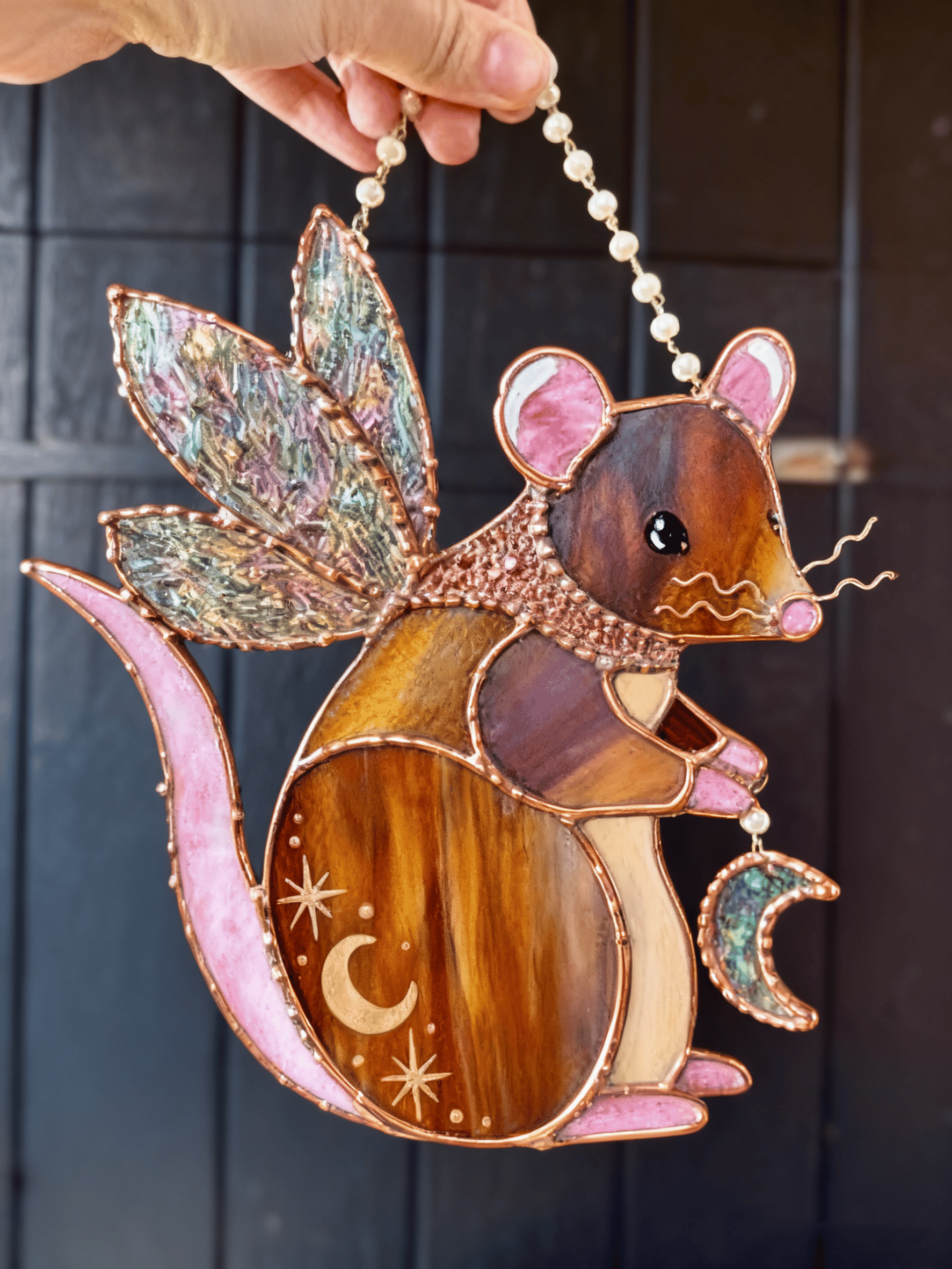 🔥Fast Sale Promotion 49% OFF🎁Brown Fairy Rat Stained Glass