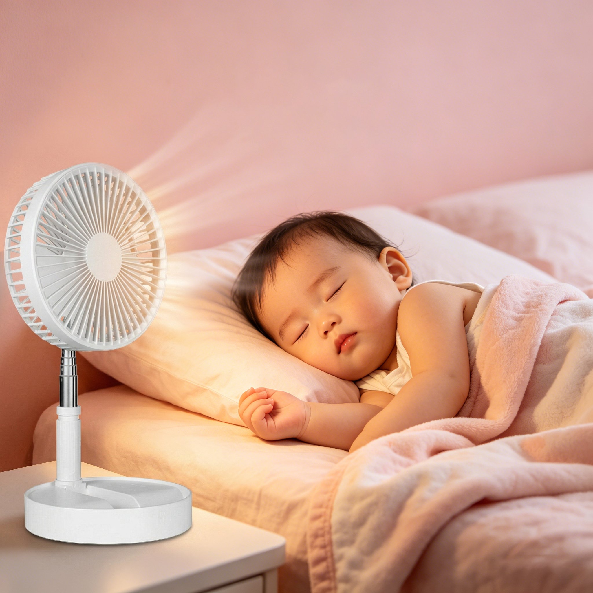 9H Rechargeable Battery Portable Oscillating Standing Fan
