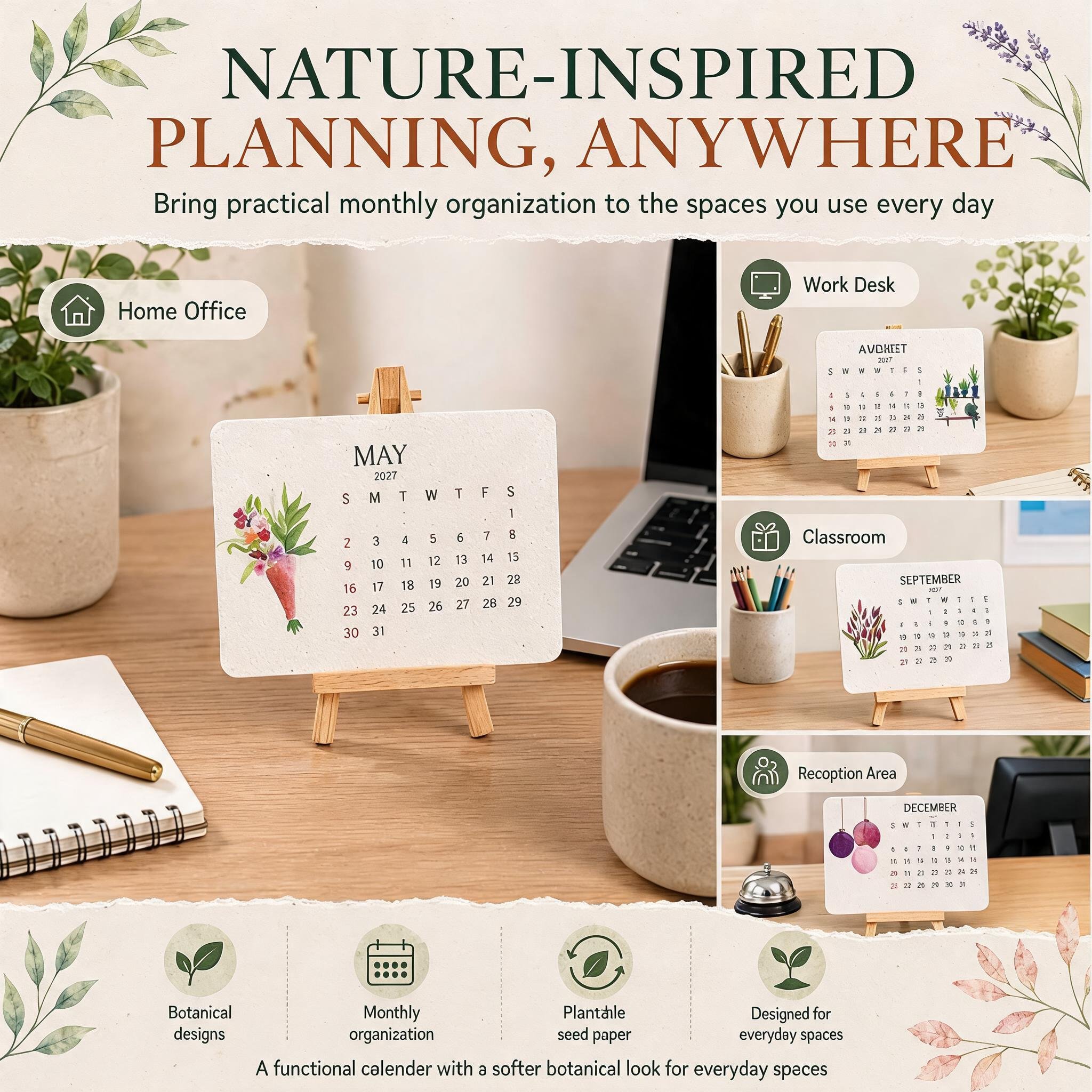 Seed paper calendar thoughtful gift idea