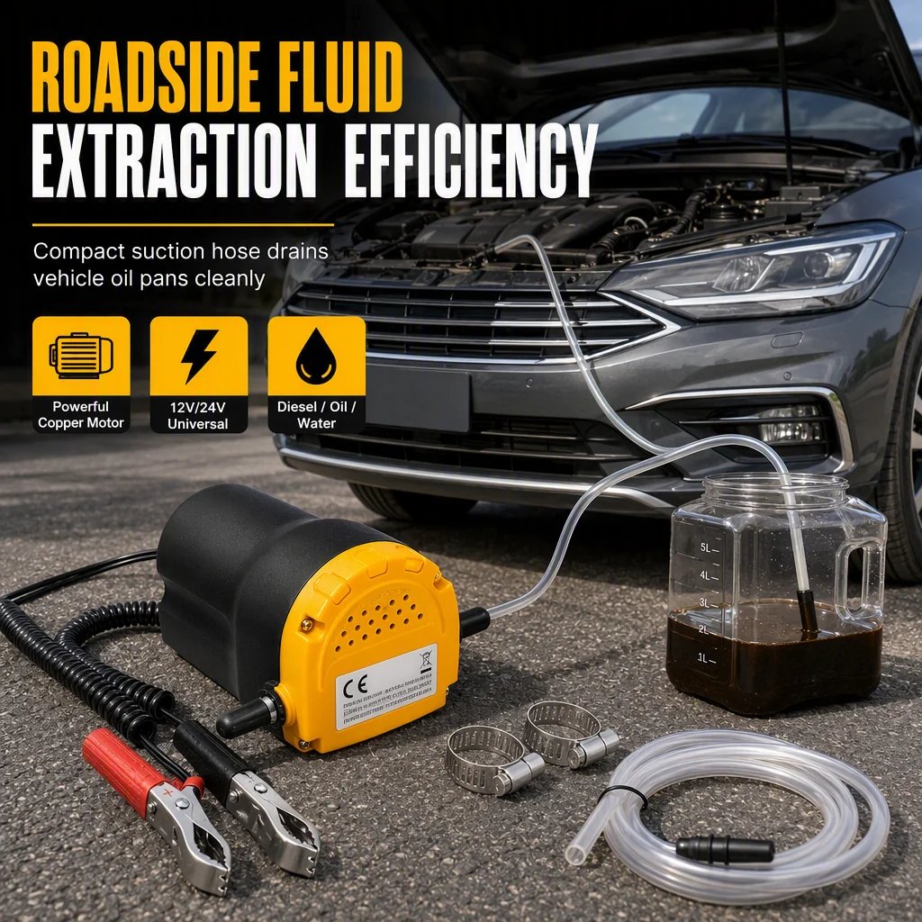 Portable self priming electric oil extraction pump