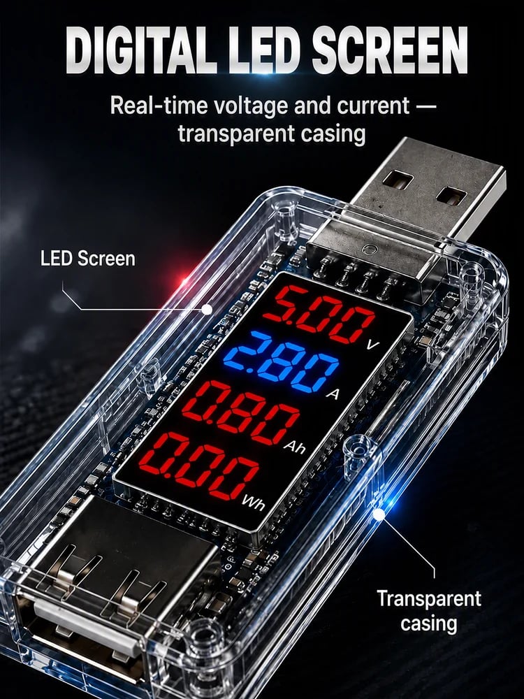 Digital LED voltage and current display