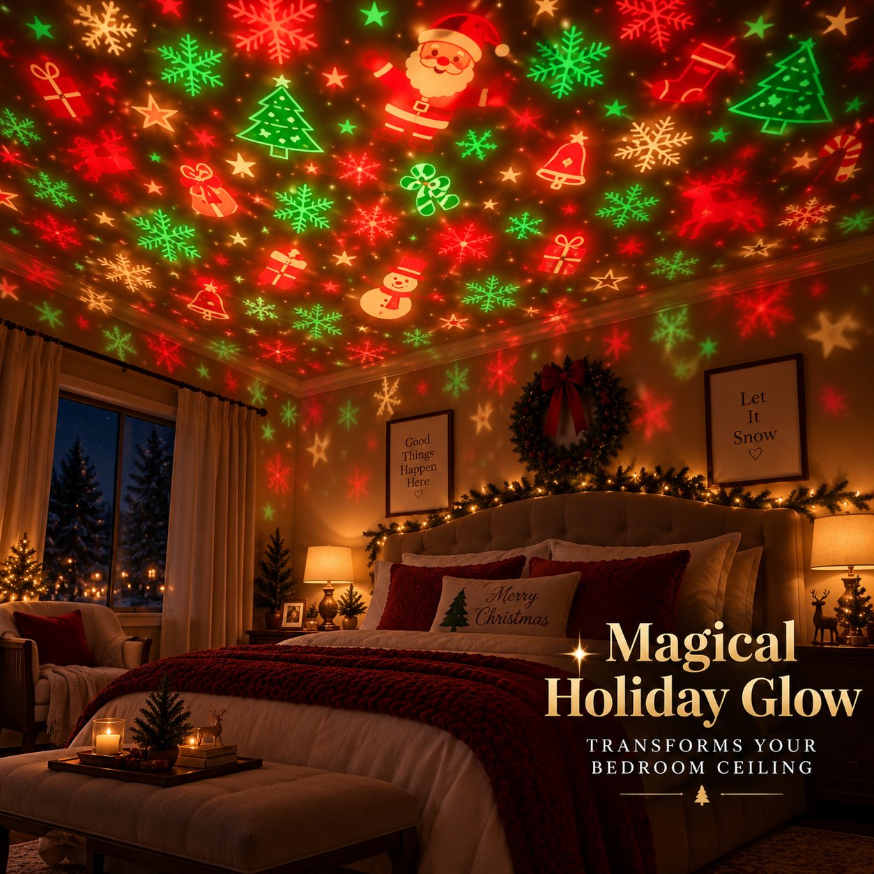 Warm LED Christmas glow