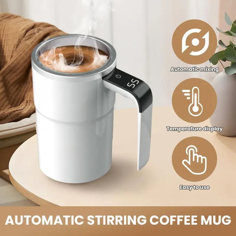 🔥10K+ Sold Last Week 🏆#1 Automatic Stirring Coffee Mug with LCD Temperature Display
