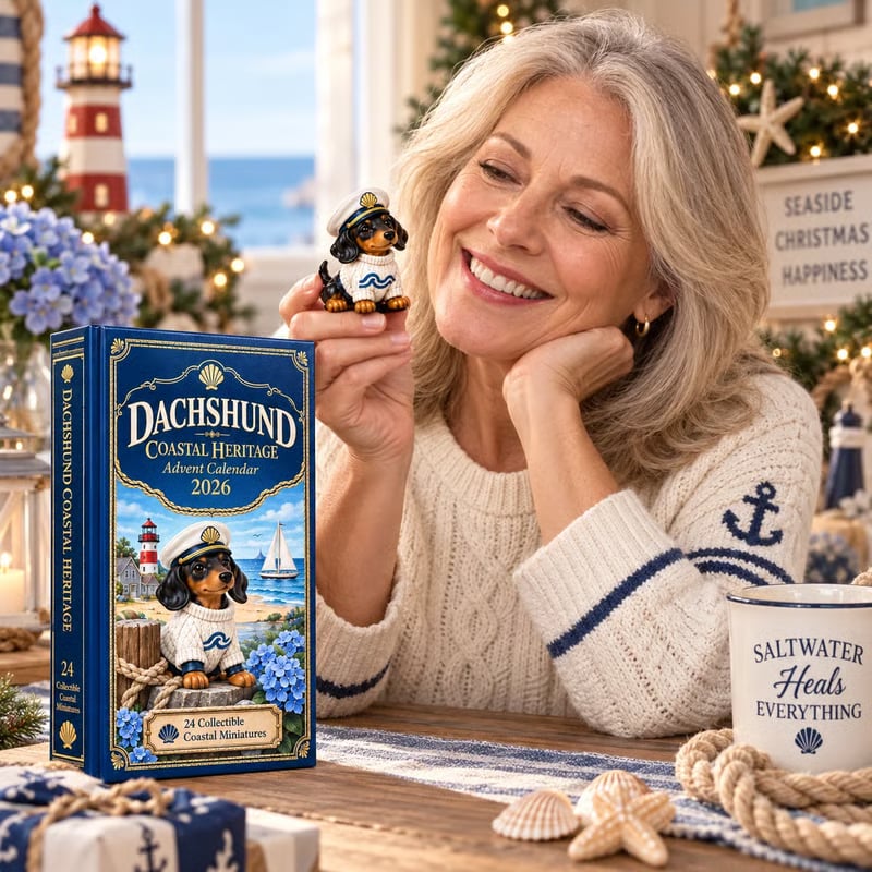 Nautical Dachshund miniature details