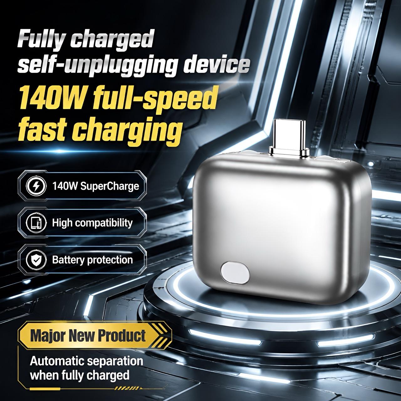 140W Type-C Physical-Disconnect Battery Guard - Auto & Self-Eject Charger, Smart Auto-Stop Charging Accessory for Mobile Smartphones, Laptops, Tablets, Anti-Overcharge Tech for Safe Overnight Use, Gift for Chargeable Devices 140W Type-C Physical-Disconnect Battery Guard - Auto & Self-Eject Charger, Smart Auto-Stop Charging Accessory for Mobile Smartphones, Laptops, Tablets, Anti-Overcharge Tech for Safe Overnight Use, Gift for Chargeable Devices