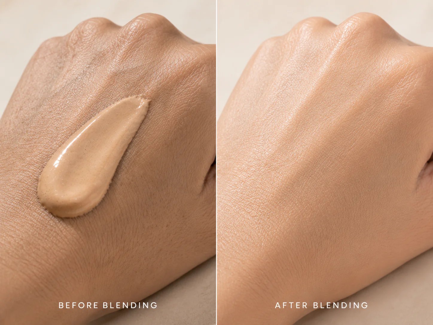 Before and after tone correction comparison