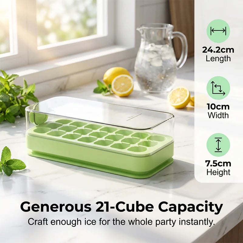21 cube ice cube tray capacity for daily drinks and parties