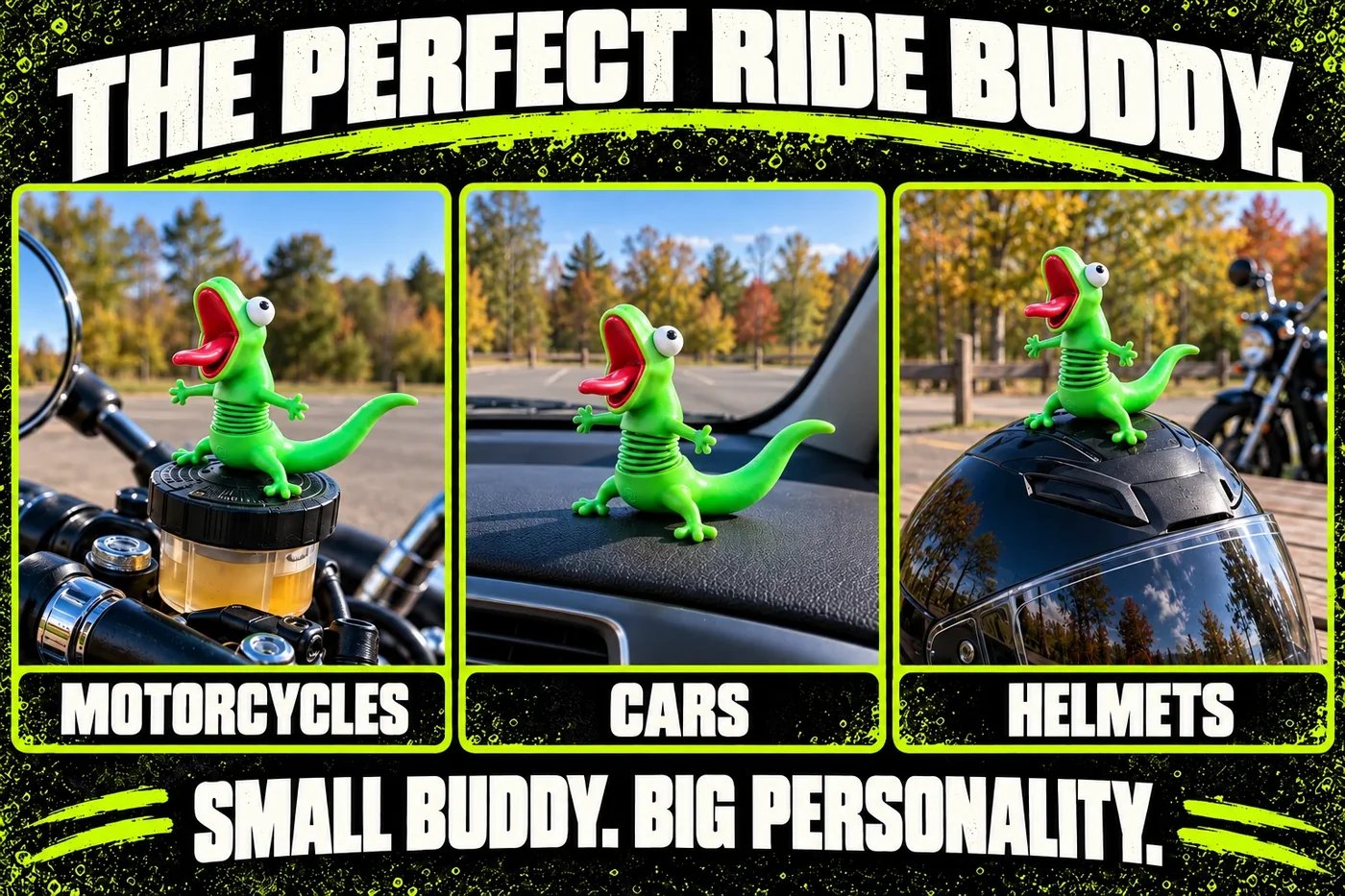 Wobbly Riding Buddy display placement examples