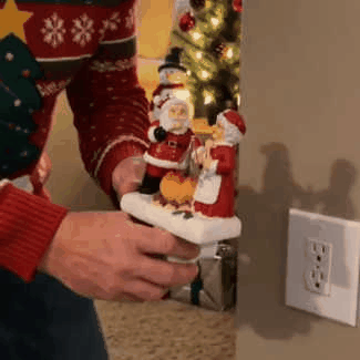 Santa Claus resin Christmas decorative night light