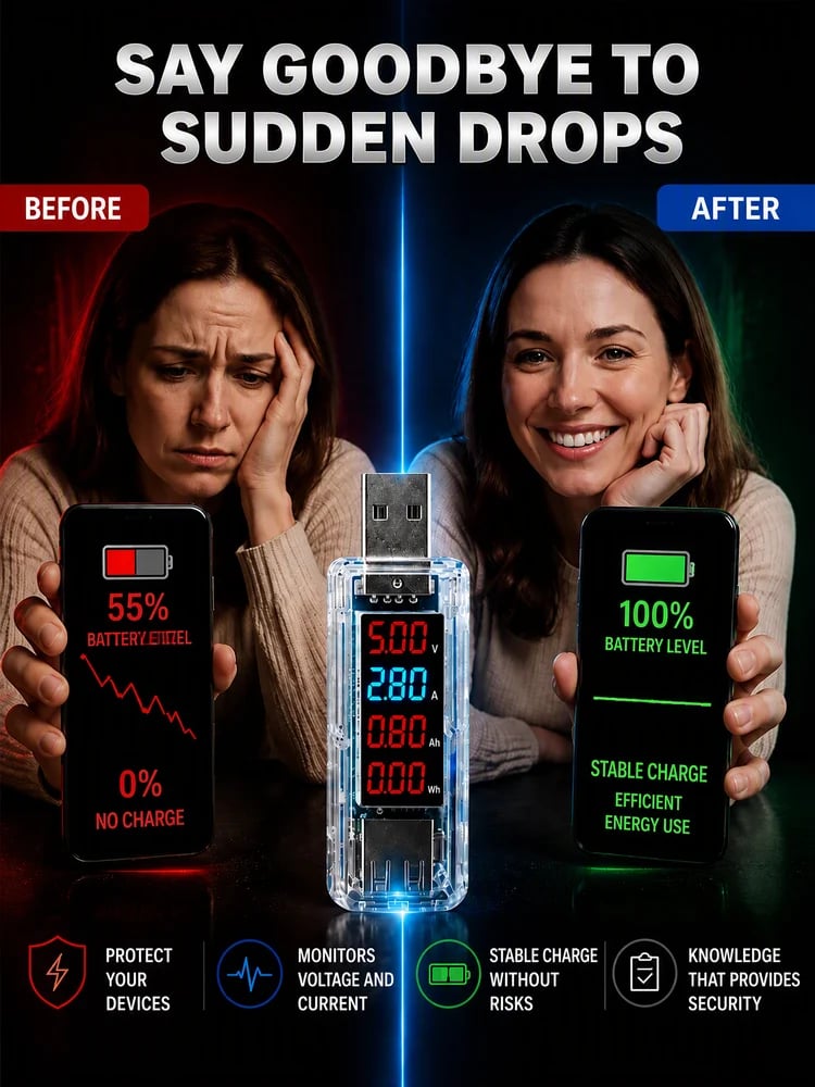 Before and after battery performance concept