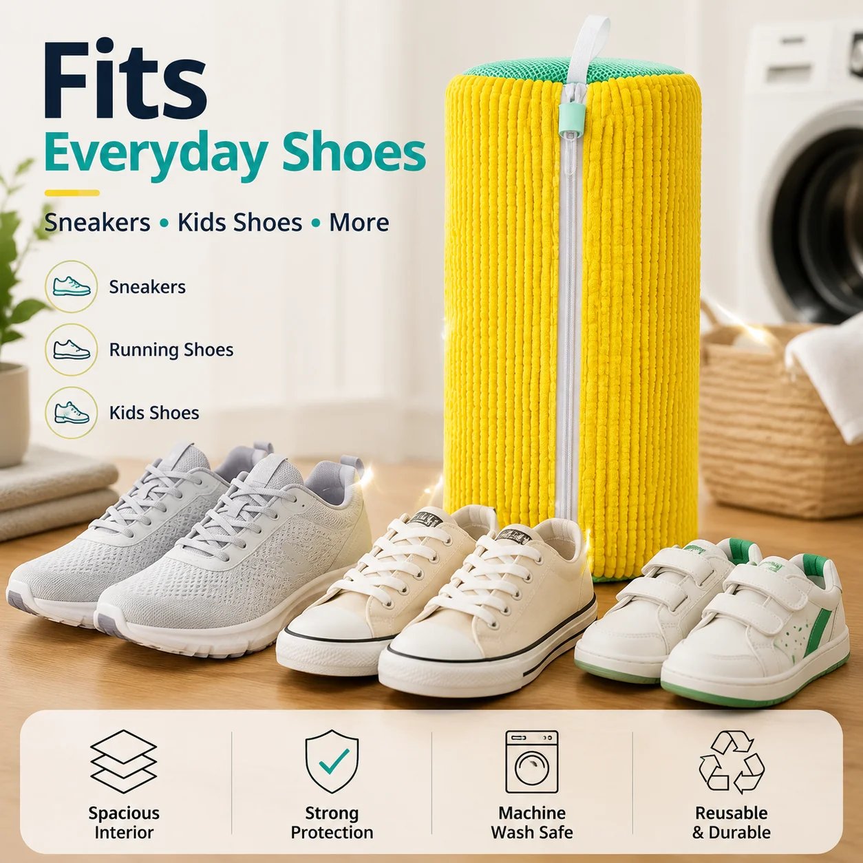 Reusable shoe washing bag for sneakers Reusable shoe washing bag for sneakers