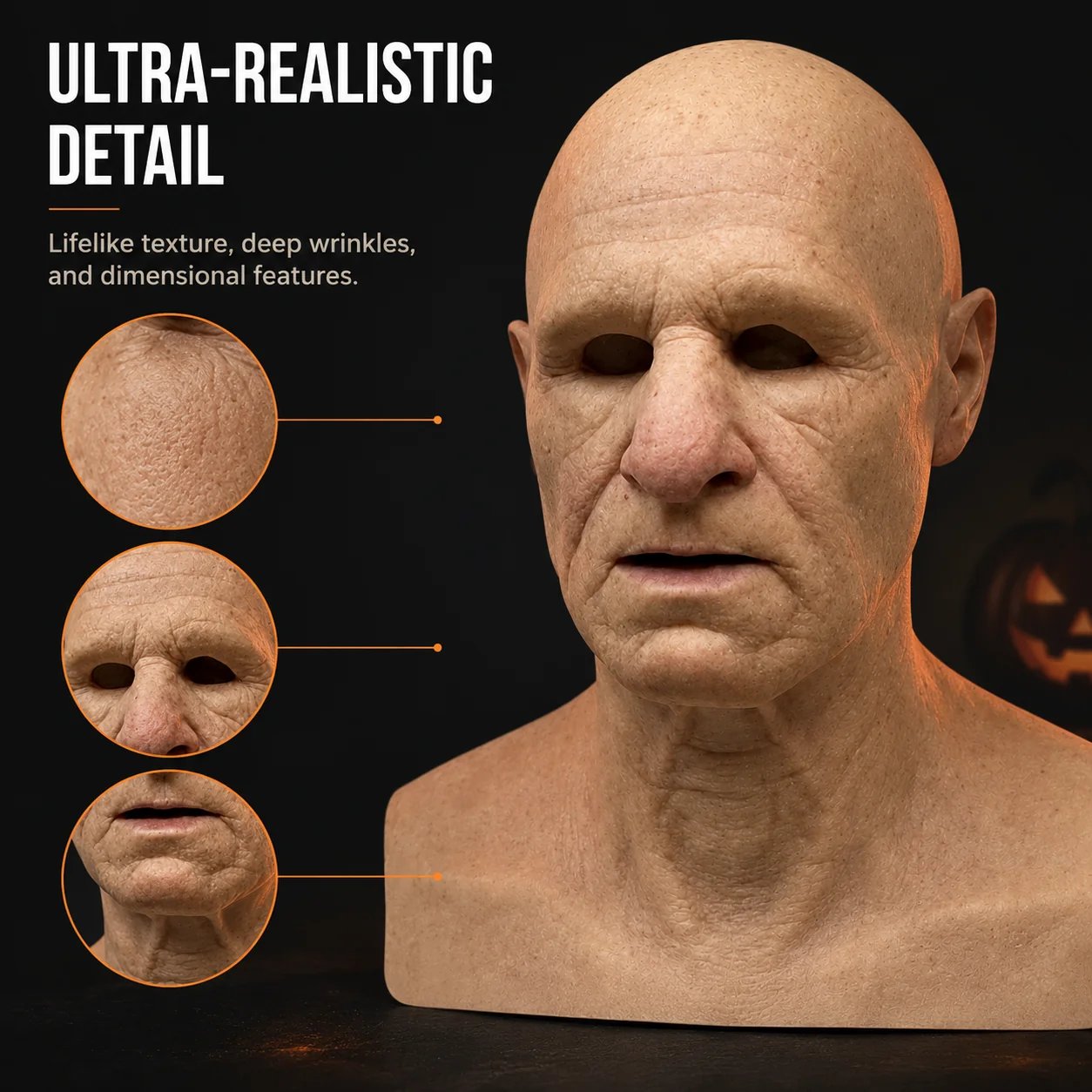 Full head and neck coverage character mask