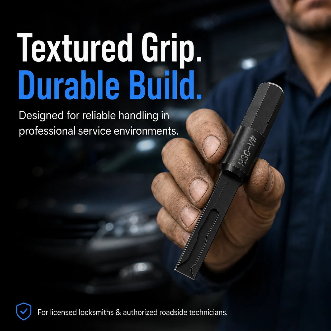Textured grip durable metal vehicle service tool
