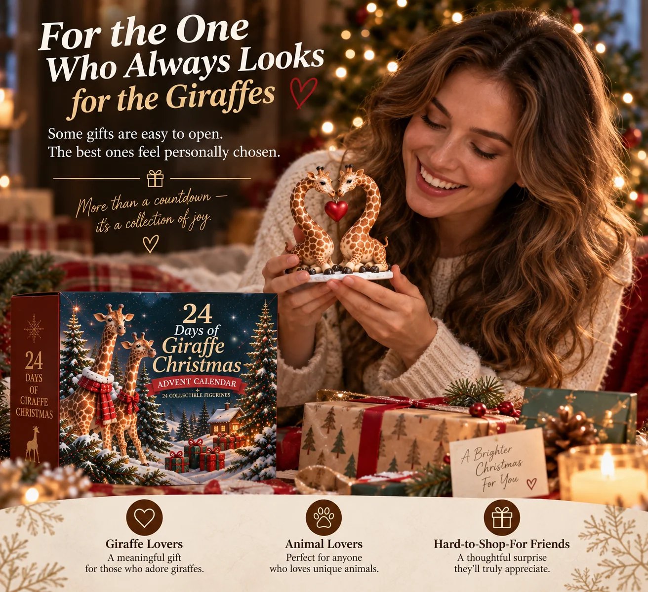 Christmas giraffe collection gift for giraffe lovers
