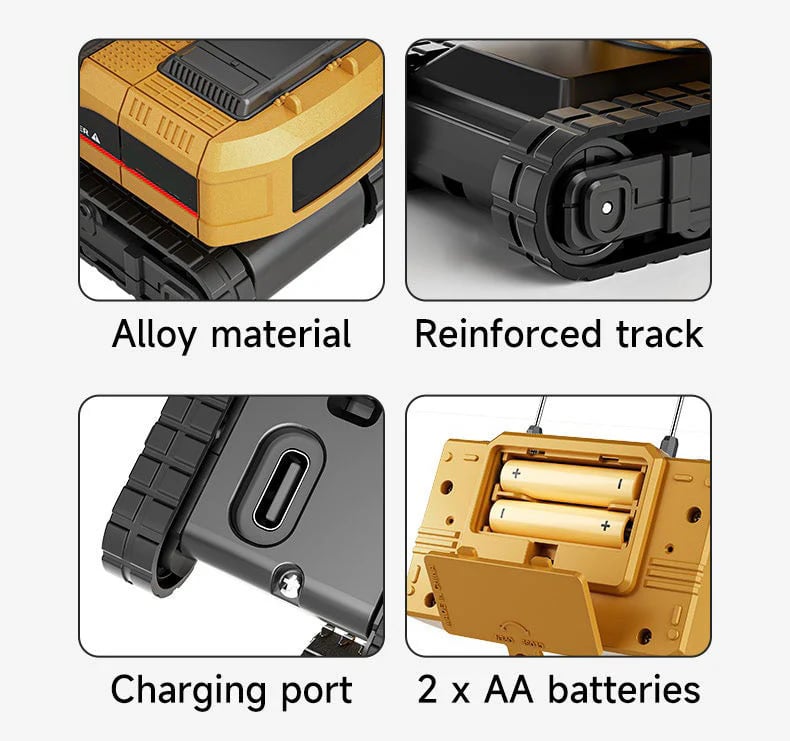 🚜 1/64 Premium Alloy Mini RC Construction Set – Forklift, Excavator & Dump Truck (FREE Shipping Today Only)