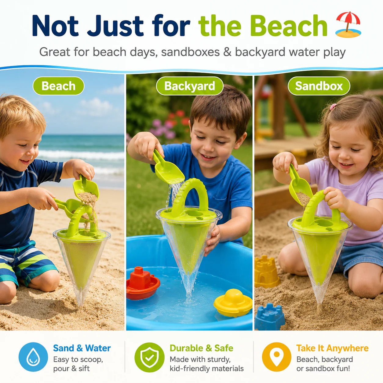 Not just for the beach backyard sandbox water play