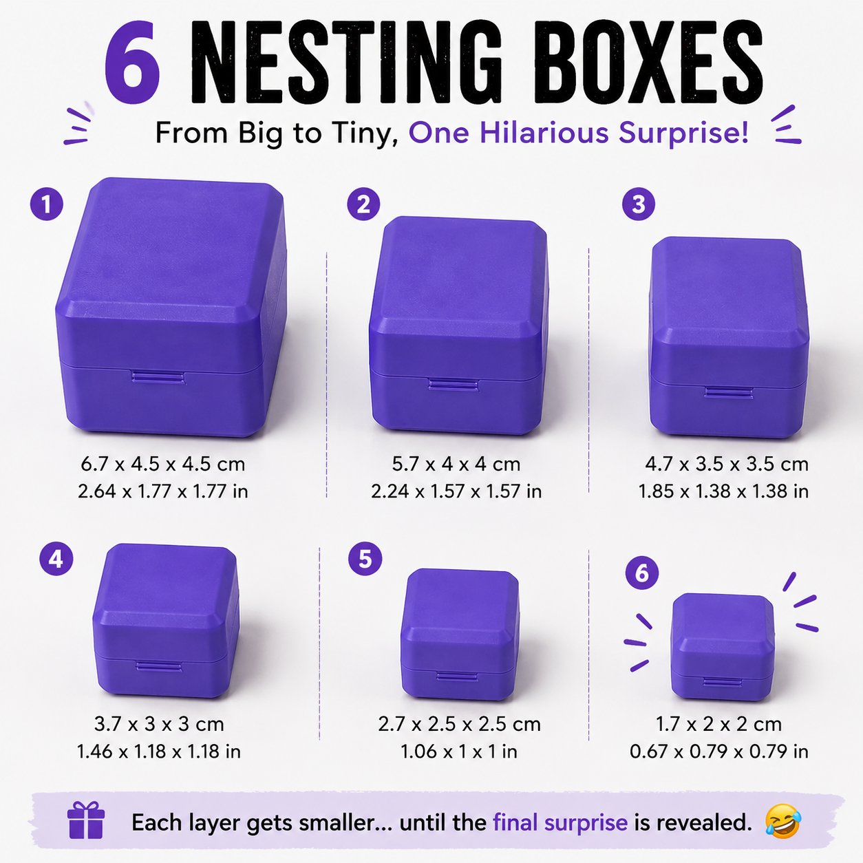 Multi layer nesting surprise gift box product details