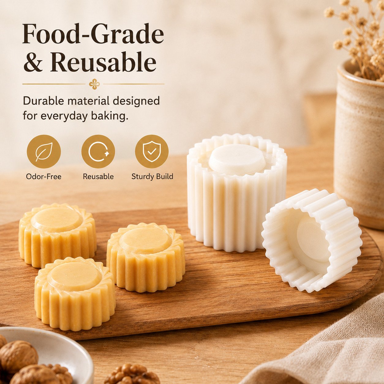 Food grade reusable pastry and cookie mold