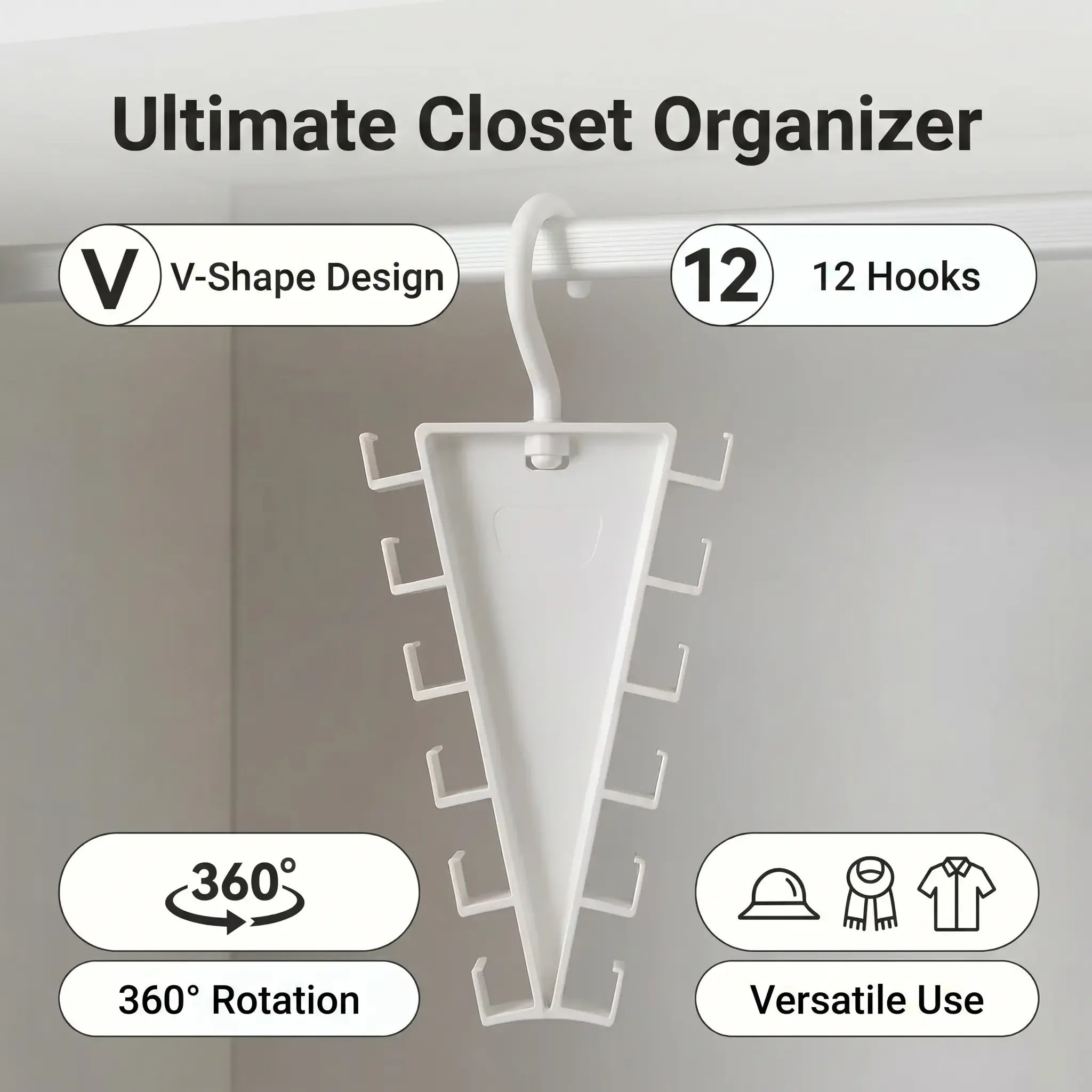 360 degree rotating closet organizer