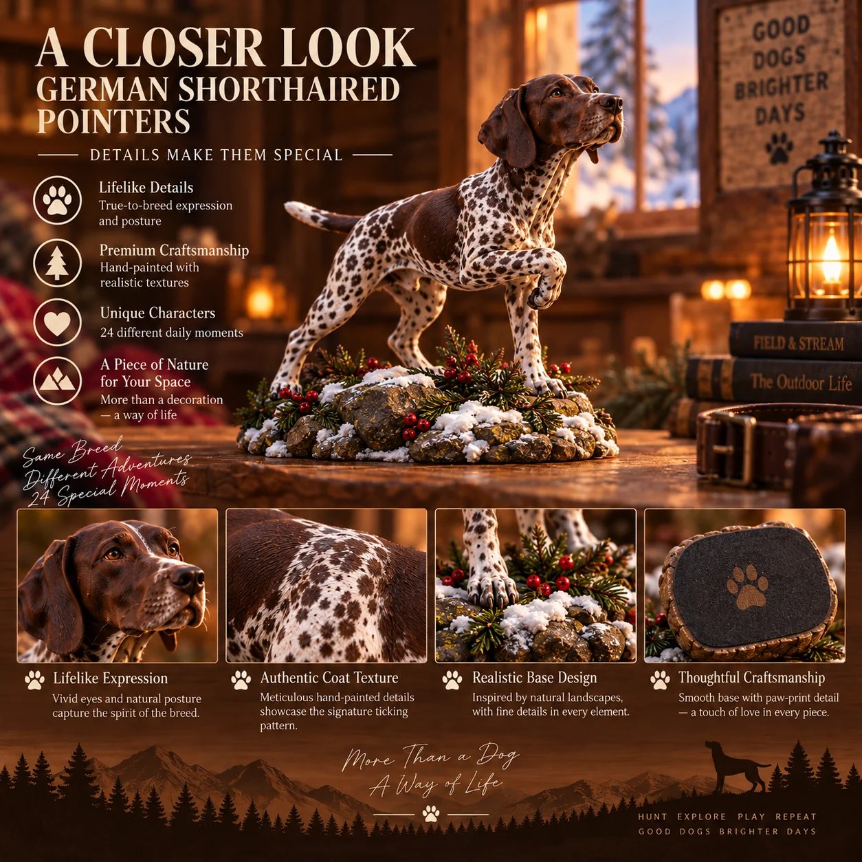 German Shorthaired Pointer 24-Day Advent Calendar detail
