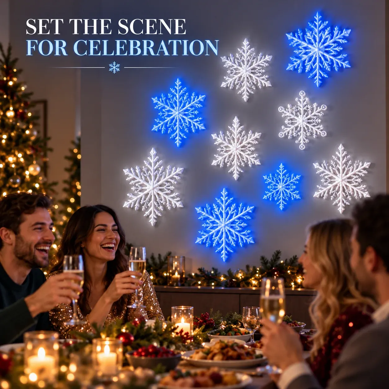 LED-Schneeflocken-Wandleuchten als Weihnachtsgeschenk-Idee