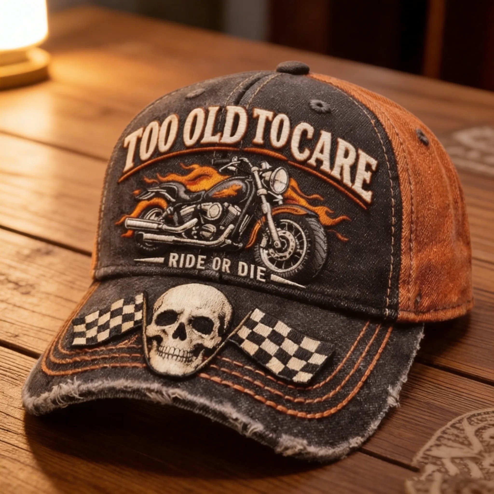 🔥LAST DAY 49% OFF - 🏍️TOO OLD TO CARE · RIDE OR DIE CAP