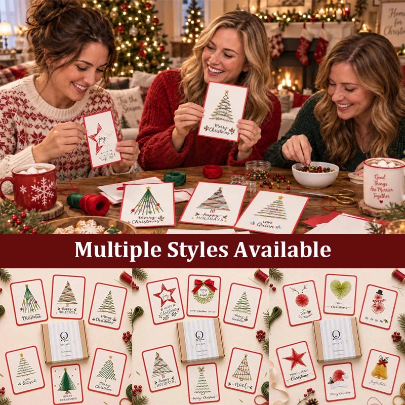 Hand stitched Christmas greeting cards Hand stitched Christmas greeting cards