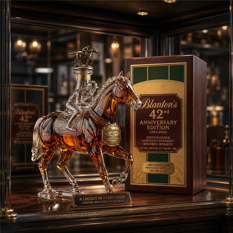 【希少】ブラントン Blanton's パブミラー アンティーク Lunopick-Blanton 42nd Anniversary Limited Edition Bourbon Whiskey