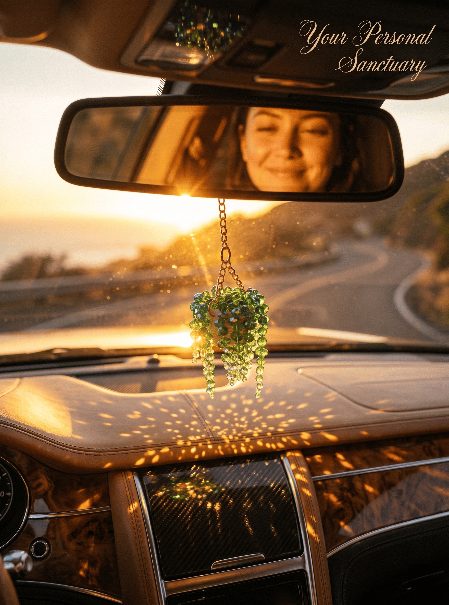 Golden hour reflections during commute