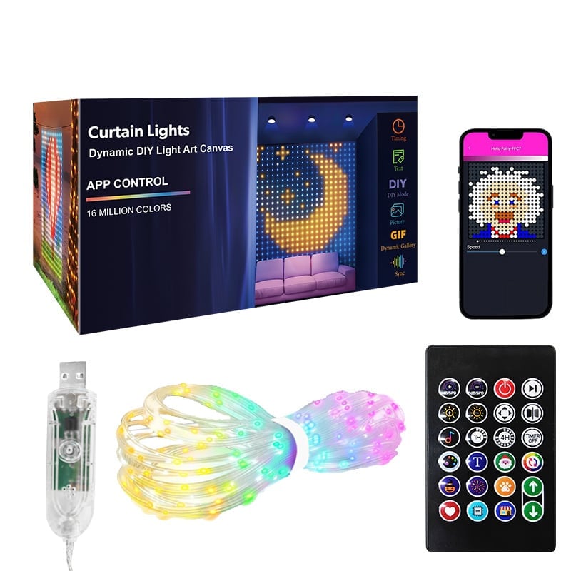 🎄Christmas Discount 49% OFF - Smart Magical LED Curtain Lights (6.56*6.56ft)