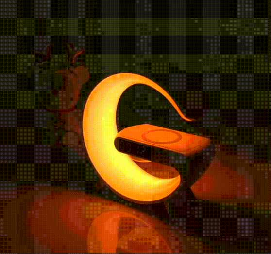 🎁Hot Sale 49% OFF🔥Multifunctional Bluetooth Speaker-Colorful Atmosphere Light Wireless Charging and Clock All-in-one Machine
