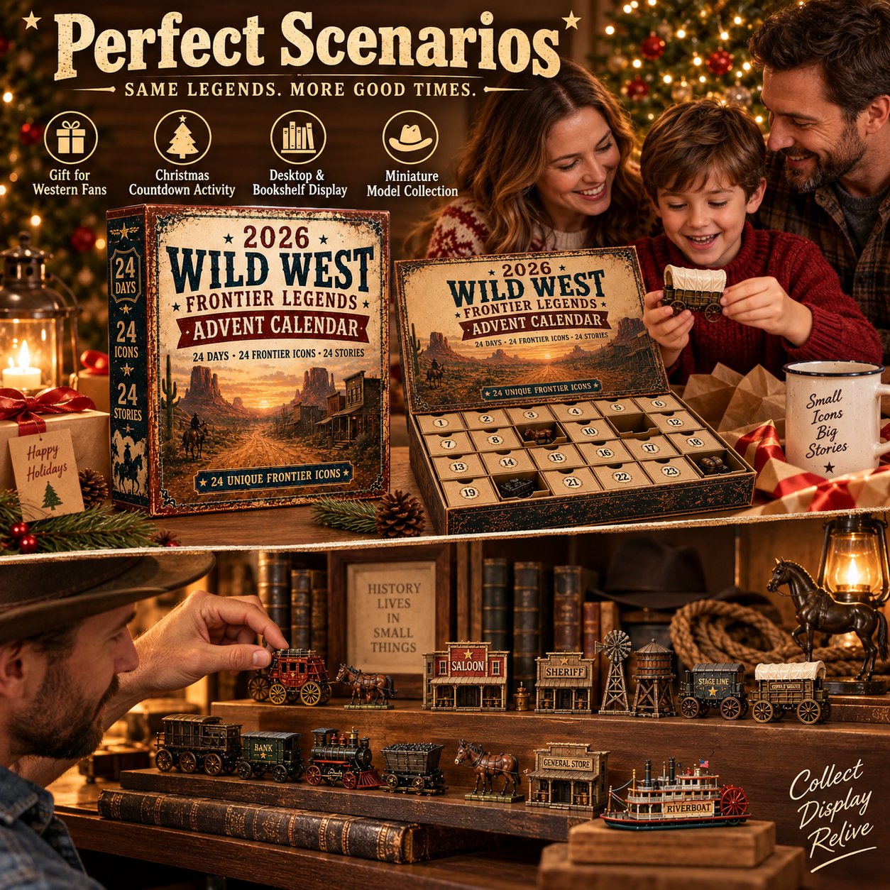 Western miniature Christmas countdown