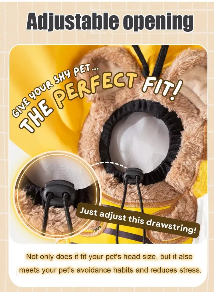 Adjustable drawstring pet carrier opening