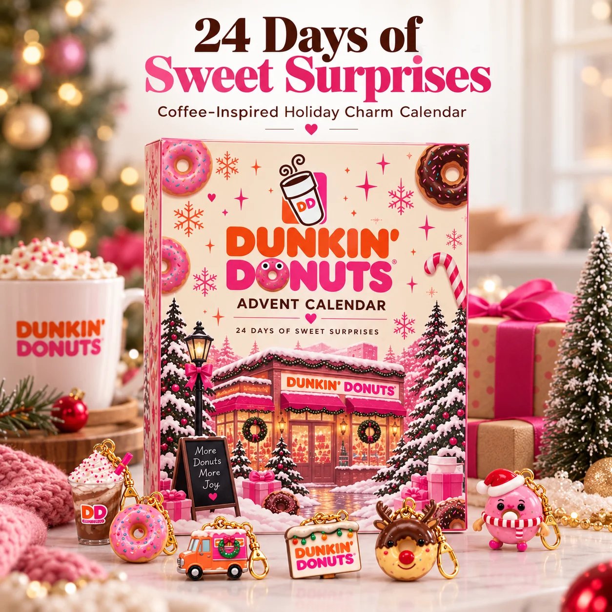 24 day Dunkin inspired donut Christmas advent calendar