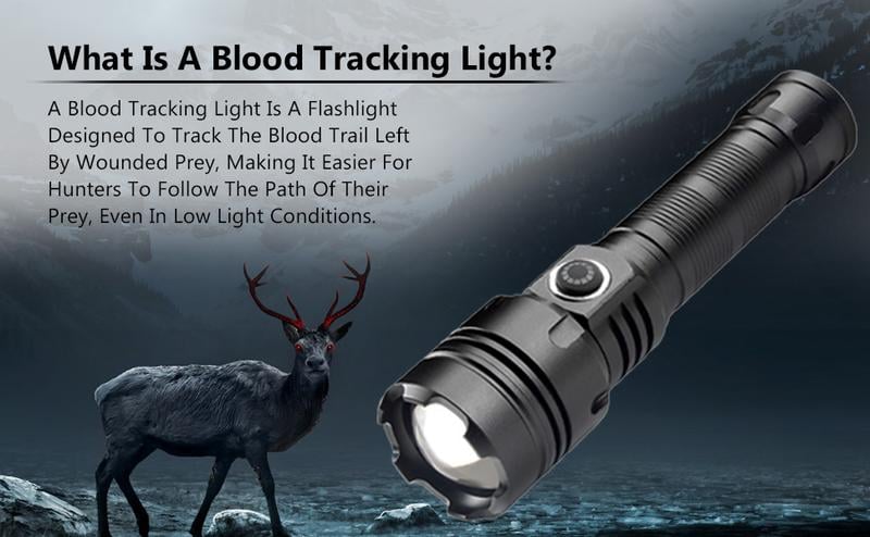 Rechargeable Blood Tracking Light for Night Hunting 2000 Lumens Blood Trail Tracking Flashlight Gifts for Hunter handheld powerful Festival Gift Rechargeable Blood Tracking Light for Night Hunting 2000 Lumens Blood Trail Tracking Flashlight Gifts for Hunter handheld powerful Festival Gift